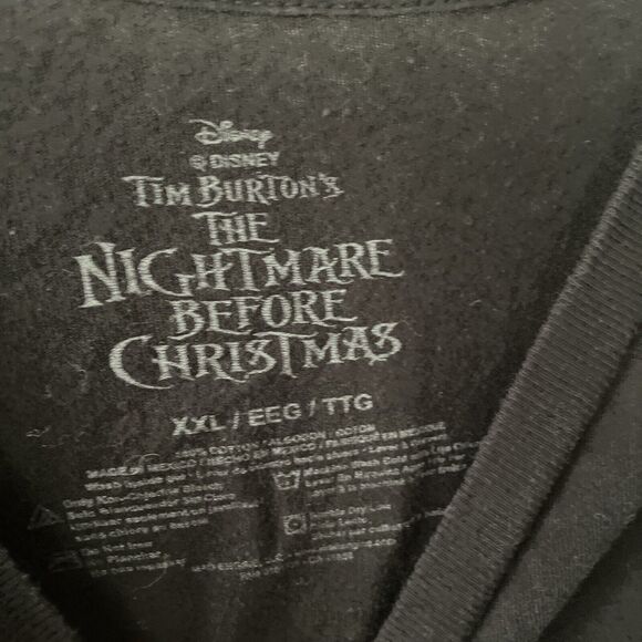 Nightmare Before Christmas Mens Disney T Shirt Size XXL Movie Monster Black - Picture 3 of 8